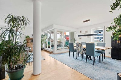 Sonne den ganzen Tag: helle 4-Zi.-Maisonette-Wohnung mit schicker Einbauküche u. Aufzug