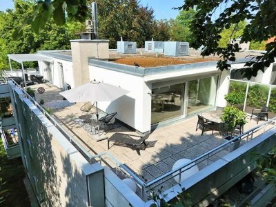 Luxus-Penthouse mit 120 m² Dachterrasse am Nymphenburger Schlosspark