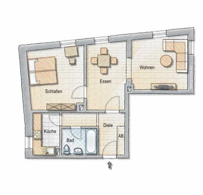 ***    2,5 Zimmer mit EBK, ab Oktober 25    ***