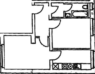 ---2-Raum - große Wohnküche - Wohnzimmer zur Küche - Bad Wanne / Fenster -