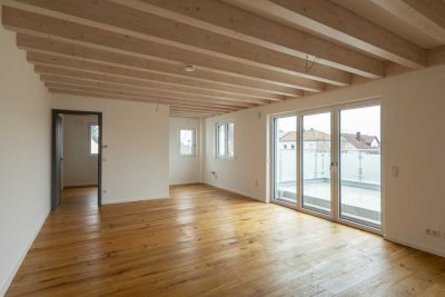 Hochwertige Neubauwohnung mit großer Terrasse im 1. Obergeschoss mit Aufzug!