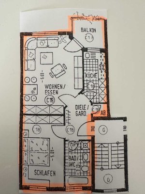 Schöne 2-Zimmer-Wohnung mit Balkon in Sangerhausen