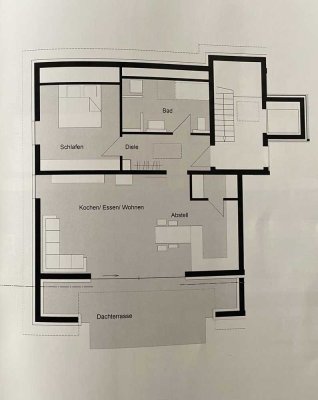 Traumhafte Dachgeschosswohnung mit großer Dachterrasse und herrlichem Weitblick