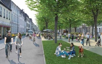 Stilvolle, sanierte 2-Raum-Wohnung mit Balkon und Einbauküche in Krefeld