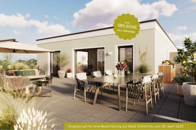 PREISAKTION:  Großzügige 2-Zimmer-Wohnung mit Terrasse in optimaler Süd-Ausrichtung