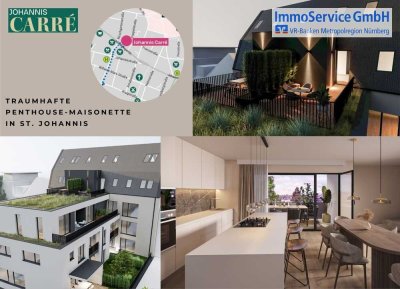 Traumhafte 3,5-Zimmer-Penthouse-Maisonette auf 2 Etagen, mit Dachterrasse und Loggia - St. Johannis.