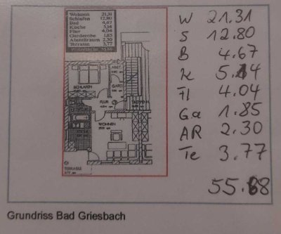 Zwei Zimmer Wohnung EG in Bad Griesbach
