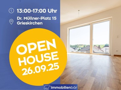 Wohnen im Zentrum von Grieskirchen - Top 5 Haus Prechtlerstraße / 2 Zimmerwohnung mit Blick über Grieskirchen