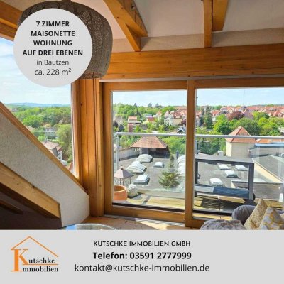 NEUE MIETE 1750,- Warm / Traumblick über Bautzen -  7 Zimmer auf drei Ebenen