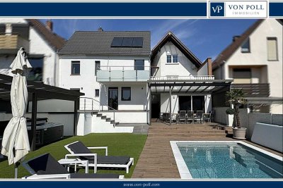Anwesen mit zwei Häusern und toller Außenanlage mit Outdoorküche, Pool und Whirlpool