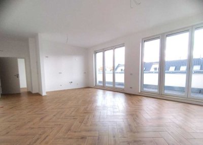 2-Zi Neubau -DG-Wohnung mit Wannenbad, Fußbodenheizung und Terrasse