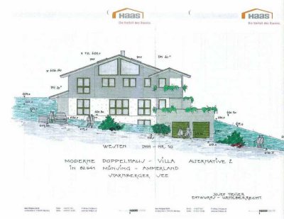 Moderne - Doppelhaus - Villa - Alternative 2