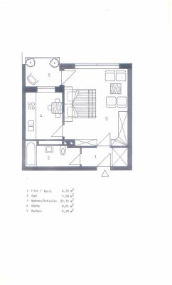 Nur an Referendare! Vollmöblierte 1,5 Zimmer Wohnung in Augsburg (Kreis), Neusäß befristet!
