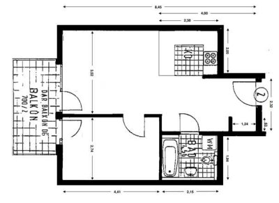 Gepflegte 2-Zimmer-Wohnung mit Balkon in Bretzfeld
