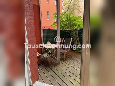 Tauschwohnung: 2-Zimmer Altbauwohnung mit großer Wohnküche und Terrasse