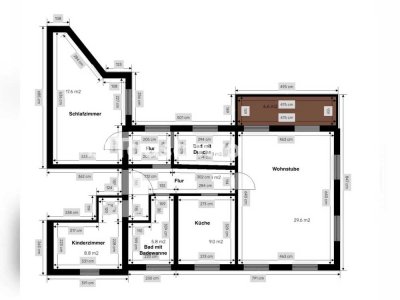 Tauschwohnung: 3 Raum Wohnung im ruhigen Hinterhaus mit Balkon
