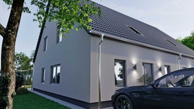 Neubau Doppelhaushälfte, Ideal für die junge Familie, inkl. Bodenplatte, FBH, A+, PV, Lüftung