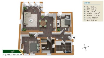 PROV.FREIER ERWERB DURCH KÄUFER: NEUBAU KFW55-BUNGALOW IM ERSTBEZUG - IDEALE RUHESTANDSOASE ZU ZWEIT