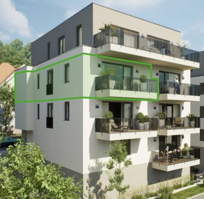 Erstbezug einer barrierefreien 3-Zimmer Wohnung mit Balkon, Aufzug und Tiefgarage