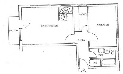 Moderne 3 Raum-Wohnung im Maisonette-Stil