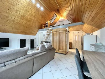 Möbliertes Studio-Apartment mit Schlafgalerie, Klimaanlage & separatem Eingang in Wörth am Rhein