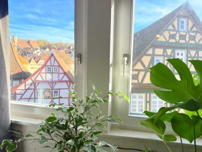 Zentrale 2-Zimmer-Wohnung mit Aussicht in Schwäbisch Hall – voll möbliert, Ablöse 1.800 €