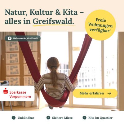 Helle 3-Zimmer Wohnung mit Balkon im 2. OG in Greifswald Nördliche Mühlenvorstadt