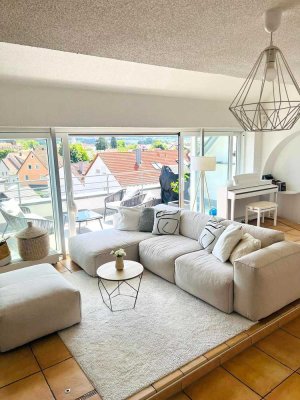 Maisonettewohnung mit Galerie und Panoramablick – Mediterranes Wohngefühl über Dächern von Eislingen