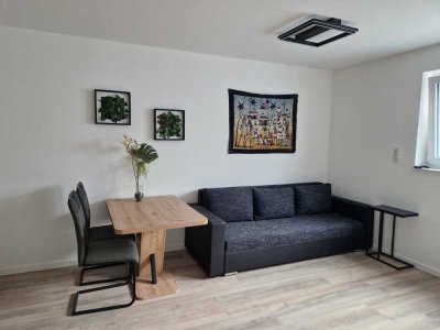 Vollmöbilierte 1-Zimmer-Erdgeschosswohnung mit gehobener Innenausstattung in Bad Vilbel