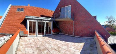 Großzügige Etagenwohnung mit Dachterrasse – Wohnen mitten im idyllischen Carolinensiel