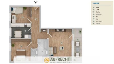 AUFRECHT *frisch renoviert* - schöne 3-Zimmer-Erdgeschosswohnung in Top-Lage in Dachau
