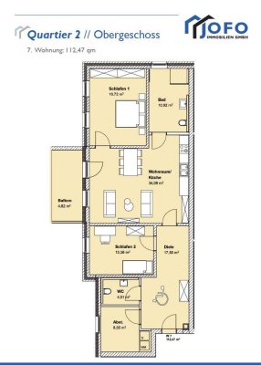 Zentrale Wohnung in SHS (3 Zimmer, 1. OG)