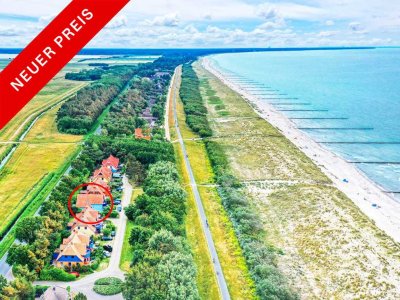 Ferienhaus auf Pachtland in unmittelbarer Strandlage mit 2 Vermietungseinheiten