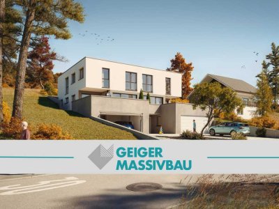 Terrassenhaus in Bestlage mit Fernblick, großer Südterrasse, Doppelgarage & 2 Bädern - KfW 55!