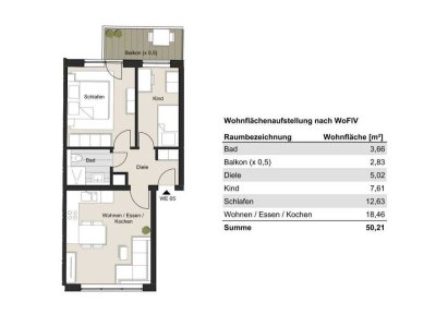 Urban Living Köln – Komfortable 3-Zimmer-Wohnung mit Charme!  WE 5