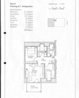 Sanierte 3-Raum-Wohnung mit Balkon und Einbauküche in Buchloe