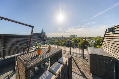 *Dachgeschoss-Traum* 3-Zimmer-ETW mit Terrasse + Blick über die Stadt im Zentrum von Leipzig