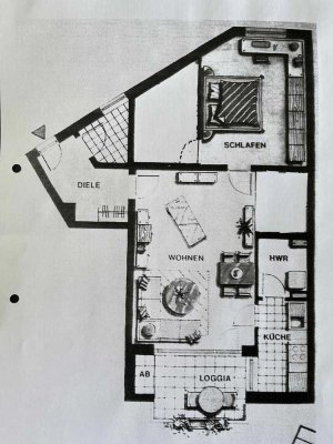 Komfortable 2-Zimmer-Wohnung mit Balkon im Herzen von Solingen-Ohligs