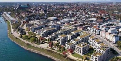 Elegant Wohnen am Fluss - 2 - Zimmer - Wohnung - Entspannungsgartenfläche inklusive