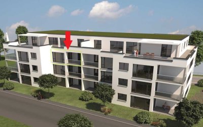 4 Zimmer Neubauwohnung im 2. OG mit Balkon