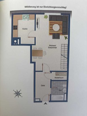 Helle 2,5 Zi- Galeriewohnung in Top Lage mit Schlossblick