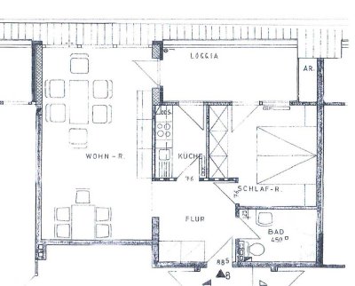 Exklusive 2-Raum-DG-Wohnung mit Balkon und EBK in Rissen