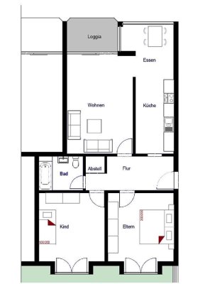 3,5 Zimmer mit super Aufteilung in Frankfurt West