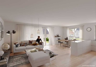 Altersgerechte 3-Zimmer-Wohnung mit Garten in Hohenhaslach