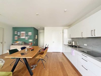 Zauberhaft schöne Komfort-Wohnung mit tollem Ambiente, EBK und TG, dicht Wilhelmsruher See!