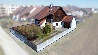 Besonderes Reiheneckhaus mit Blick auf die Stadt