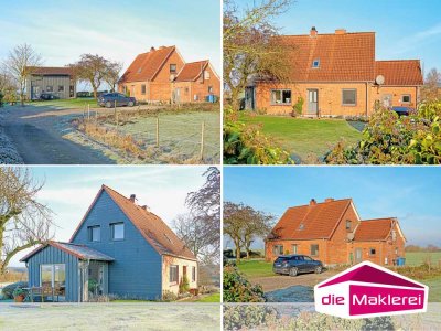 Einfamilienhaus mit Nebengebäude in Feldrandlage
