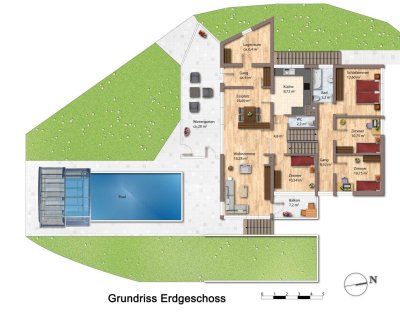 Großzügiges Zweifamilienhaus mit Pool &amp; Garagen – Ideal für zwei Generationen