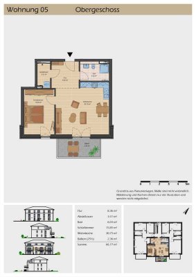 2-Zimmer-Wohnung im 1. Obergeschoss mit EBK in Hanerau-Hademarschen