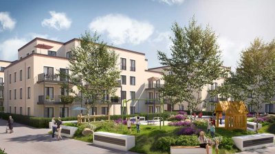 Stilvolle, helle  2-Zimmer Neubauwohnung mit 51qm Wohnfläche  im EG